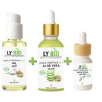 LY BIO PACK HUILE AIL 50ML - POMPE + HUILE ALOE VERA 50ml - PIPETTE + HUILE ESSENTIEL EUCALYPTUS 10ML
