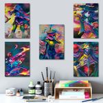 product_image_name-Generic-Popular Anime Characters Portrait Oil Drawing, 12 Poster A5-3