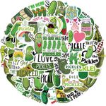 product_image_name-Generic-50 pcs Cartoon Aesthetics Pickle Stickers pour les enfants, Stickers imperméables en vinyle pour bouteille d'eau, ordin-1