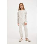 product_image_name-Defacto-طقم بيجاما بناتي قماش رقيق قصة عادية - قطعتين-3