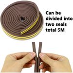 product_image_name-Drop Stop-5 Rouleaux de 5 mètre Bande D'étanchéité De Porte Et De Fenêtre Bande Adhésive De Bas De Porte Antivol Fenêtre Insonorisée Collage Anti-collision Et Coupe-vent Convient Pour L'écart De 9x6mm-5