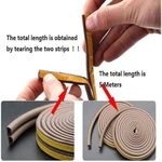 product_image_name-Drop Stop-5 Rouleaux de 5 mètre Bande D'étanchéité De Porte Et De Fenêtre Bande Adhésive De Bas De Porte Antivol Fenêtre Insonorisée Collage Anti-collision Et Coupe-vent Convient Pour L'écart De 9x6mm-7