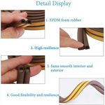 product_image_name-Drop Stop-5 Rouleaux de 5 mètre Bande D'étanchéité De Porte Et De Fenêtre Bande Adhésive De Bas De Porte Antivol Fenêtre Insonorisée Collage Anti-collision Et Coupe-vent Convient Pour L'écart De 9x6mm-8