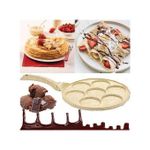 مقلاة كريب/بان كيك متعددة الفتحات غير لاصقة