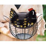 CIYODO Panier Rangement Œufs Fil Métallique Poulet - Décoratif Et Pratique