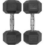 product_image_name-topgym-Lot de 2 haltères hexagonaux de 10kg pour la musculation, l'entraînement à la maison, l'aérobic-1
