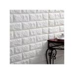 product_image_name-Generic-10 Pcs Adhésif Mural Anti-humidité sous forme de Briques 3D de taille 77*70 - Blanc-3