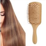 product_image_name-Generic-فرشاة شعر، تدليك فروة الرأس، مشط من الخيزران Brosse à cheveux, massage chevelu, Peigne en bambou avec des dents arrondies-3