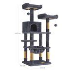 product_image_name-Animalux-Arbre à chat 145 cm – Niche, hamac, 2 plateformes, griffoirs sisal et base renforcée-1