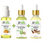 LY BIO PACK HUILE ABRICOT 50ML - POMPE + HUILE ALOE VERA 50ml - PIPETTE + HUILE GIROFLE 50ML - PIPETTE