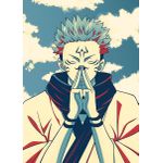 Ryomen sukuna retro  Poster Chambre Haute Qualité