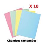 10 chemises cartonnées