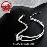 product_image_name-Generic-2 سوار من الفضة الاسترليني S925 *نمط هندسي* مصنوع من 92.5% من الفضة النقية، مغناطيسي طبي، خالي من النيكل، للنساء، مقاوم للأكسدة، أنيق، خالد، شديد التحمل *الوزن: 7.78 جرام، الطول: 22 سم، القطر: 6 سم* هدية مثالية-6