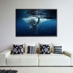 product_image_name-Generic-Tableau AFRICAN ELEPHANT UNDERWATER (Cadre Blanc)-2