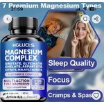 product_image_name-Generic-Compléments de complexe de magnésium - Mémoire, os et favorise la santé du cerveau, soutien du sommeil, relaxation musculaire, soulagement du stress et de l'anxiété 60 capsules -2