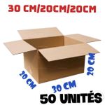 Carton Box Carton jumia d'emballage x 50 Pièces pour Vendeurs 30cm/20cm/20cm ا