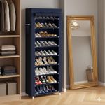 product_image_name-Generic-Armoire Chaussures Mobile à 9 niveaux - Bleu - 58x30x158-2