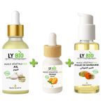 LY BIO PACK HUILE AIL 50ML - PIPETTE + HUILE ESSENTIEL ORANGE 10ML + HUILE FIGUE DE BARBARIE 50ML - POMPE
