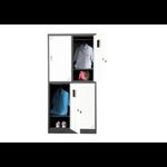 product_image_name-Kitea-Casier Solidis 4 Portes Avec Serrures - Blanc / Gris-4