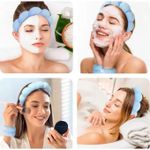 product_image_name-Generic-طوق رأس وأساور غسل من الألياف الدقيقة، ربطات شعر، شريط ساونا منتفخ، شريط ساونا فقاعي لغسل الوجه، المكياج، الاستحمام، العناية بالبشرة، السبا، الموضة، 3 قطع - أزرق-6