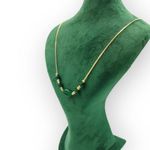product_image_name-Generic-chaîne en acier inoxydable Ornée de pierres vert naturelles-2