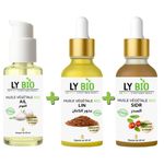 LY BIO PACK HUILE AIL 50ML - POMPE + HUILE LIN 50ML - PIPETTE + HUILE SIDR 50ML - PIPETTE