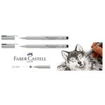 Faber castell 2 Stylo feutre 0,1 mm,ECCO PIGMENT,Résistant,Noir,Idéal pour écrire / Dessiner