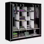 product_image_name-Generic-خزانة ملابس كبيرة قابلة للطي مع 4 أبواب و12 رف لتخزين الملابس-1