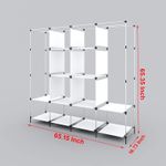 product_image_name-Generic-خزانة ملابس كبيرة قابلة للطي مع 4 أبواب و12 رف لتخزين الملابس-8