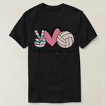 product_image_name-Generic-Volleyball Peace Love Volleyball Cute Volleyball T-Shirt-2