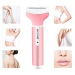 product_image_name-Kemei-4 en 1 Rasoir Electrique Femme Rechargeable par USB, Épilateur Électrique Femme Sans fil pour épilation du Vsage et du Corps, tondeuse à sourcils, aisselles, bikini et jambes-1