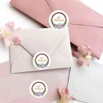 product_image_name-Generic-Ensemble de 24 ou 48 autocollants Eid Mubarak avec un design circulaire, un fond blanc, une bordure rouge, des roses violes, des feuilles vertes et des lettres dorées, parfait pour une décoration festive.-5