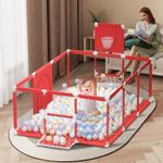 product_image_name-Generic-Parc de jeu enfants Anti-Chute Rectangle – ROUGE-4
