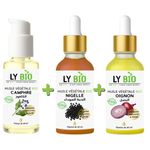 LY BIO PACK HUILE CAMPHREE 50ML - POMPE + HUILE NIGELLE 50ML - PIPETTE + HUILE OIGNON 50ML - PIPETTE