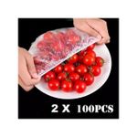 Lot de 200 sacs de conservation des aliments réutilisables élastiques avec fermeture extensible