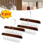 product_image_name-Generic-مجموعة من 4 علاقات خشبية، دوارة بزاوية 360°، غير قابلة للانزلاق للصدريات، والأحزمة، والأشرطة، والربطات، والأوشحة-1