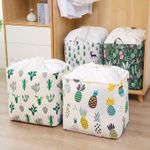 product_image_name-Generic-Panier à Linge Pliable Motif Cactus – Beige Nature-3