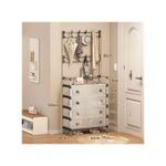 product_image_name-Generic-منظم علاقة ملابس مع 5 أدراج – أبيض وأسود-1