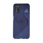 Pochette silicone Transparente pour Samsung A03S Bleu 