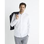 product_image_name-Celio-Chemise modern fit 100% coton - Blanc-1