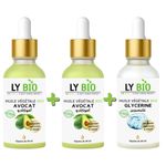 LY BIO PACK 2 X HUILE AVOCAT 50ml - PIPETTE + HUILE GLYCERINE 50ml - PIPETTE