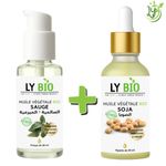 LY BIO PACK HUILE SAUGE 50ML - POMPE + HUILE SOJA 50ML - PIPETTE