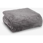 product_image_name-Generic-Plaid Doux Polaire Gris 140x200cm Confort Chaleureux Léger P-3