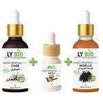 LY BIO PACK HUILE CADE 50ML - PIPETTE + HUILE ESSENTIEL GIROFLE 10ML + HUILE NIGELLE 50ML - PIPETTE