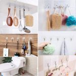 product_image_name-Generic-Crochets Muraux Adhésifs Transparants – Lot de 5 Pièces – Support Multi-Usage Cuisine, Salle de Bain & Chambre – Installation Sans Perçage-2