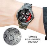 product_image_name-Generic-Montre Luxueuse En Forme De Roue Étanche En Acier Inoxydable Pour Hommes-4