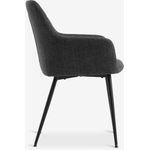 product_image_name-Generic-Fauteuil Gris Foncé et Noir Design Moderne Scandinave Rembourrage Confortable Salon Bureau Chambre 59x84cm-2