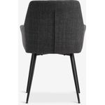 product_image_name-Generic-Fauteuil Gris Foncé et Noir Design Moderne Scandinave Rembourrage Confortable Salon Bureau Chambre 59x84cm-3