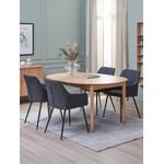 product_image_name-Generic-Fauteuil Gris Foncé et Noir Design Moderne Scandinave Rembourrage Confortable Salon Bureau Chambre 59x84cm-7