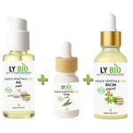 LY BIO PACK HUILE AIL 50ML - POMPE + HUILE ESSENTIEL THYM 10ML + HUILE RICIN 50ml - PIPETTE